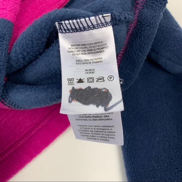 Columbia Girls Benton Springs Fleece Jacket Colorblock Blue Purple Size Small - Picture 6 of 9